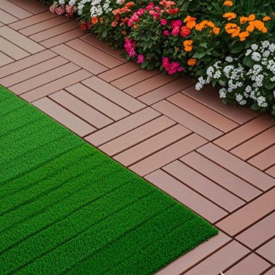 Interlocking Deck Tiles 44 Pack Waterproof Outdoor Patio Flooring 12x12 Square