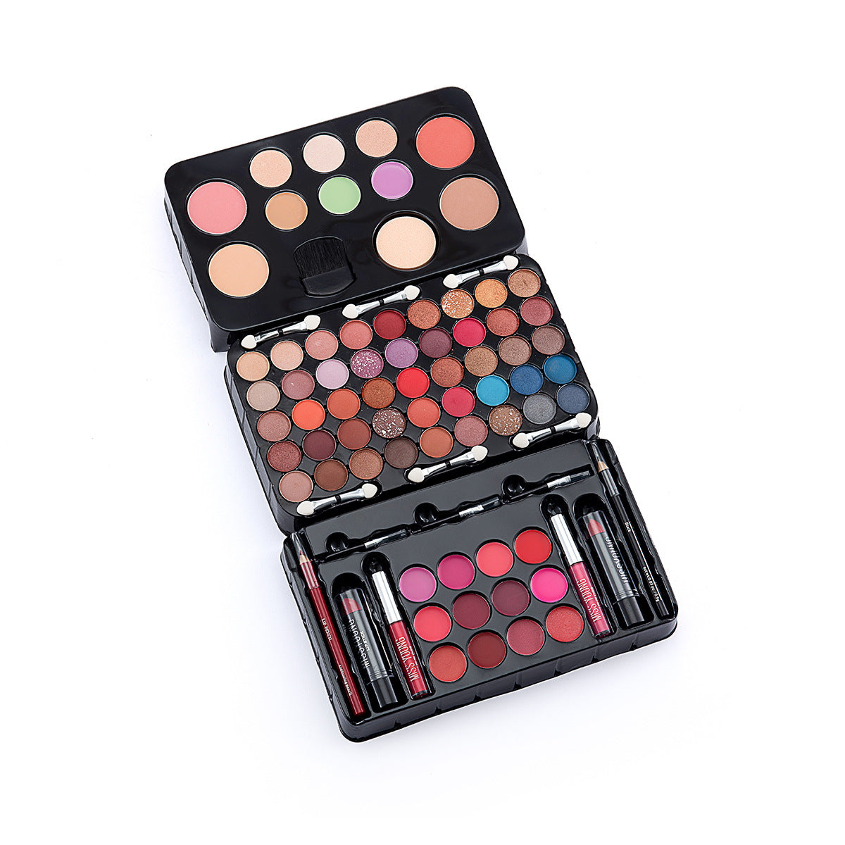 Makeup Set with Eyeshadow, Lipstick, Lip Gloss & Blush - Multiple Colors