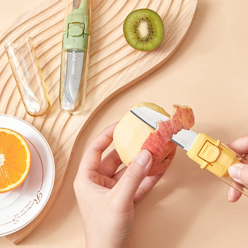 Portable Double Head Fruit Knife Peeler - Foldable Kitchen Tool