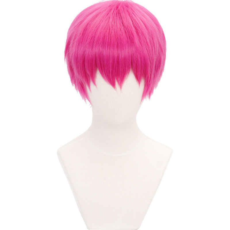 Rose Red Synthetic Short Hair Wig Set for Fashion & Styling