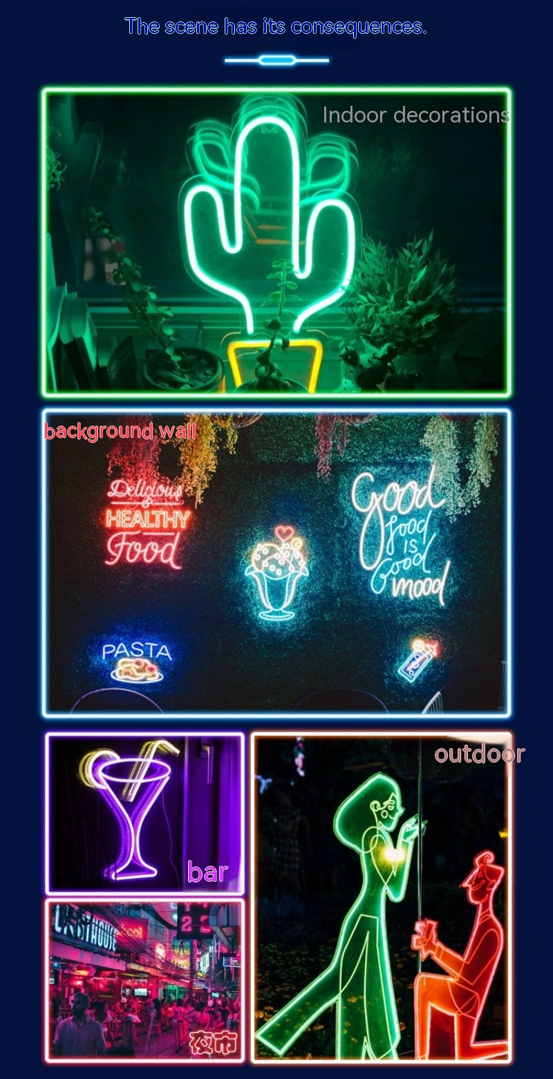LED Neon Light Sports Bar Wall Decor - Glowing Pendant Light