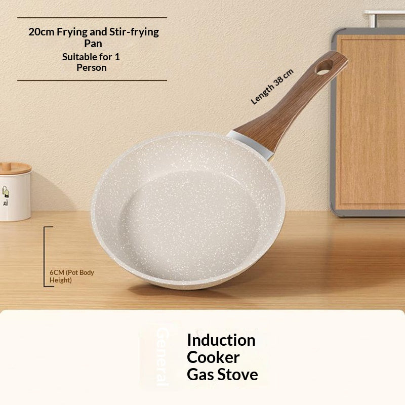 Non-Stick Flat-Bottom Frying Pan for Induction & Gas Stoves - Multiple Sizes
