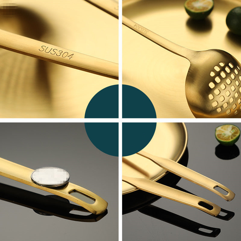 Stainless Steel Gold Plated Cutlery Set with Multiple Styles - Durable Dinnerware