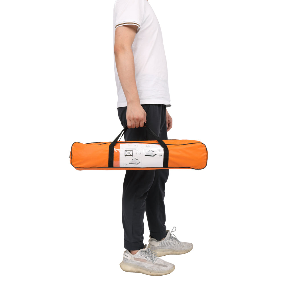 1-Person Waterproof Orange Camping Dome Tent - Quick Setup