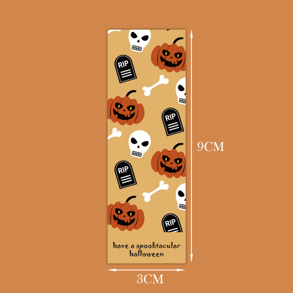 Halloween Self-Adhesive Rectangular Stickers 30 Sheets Party Decor