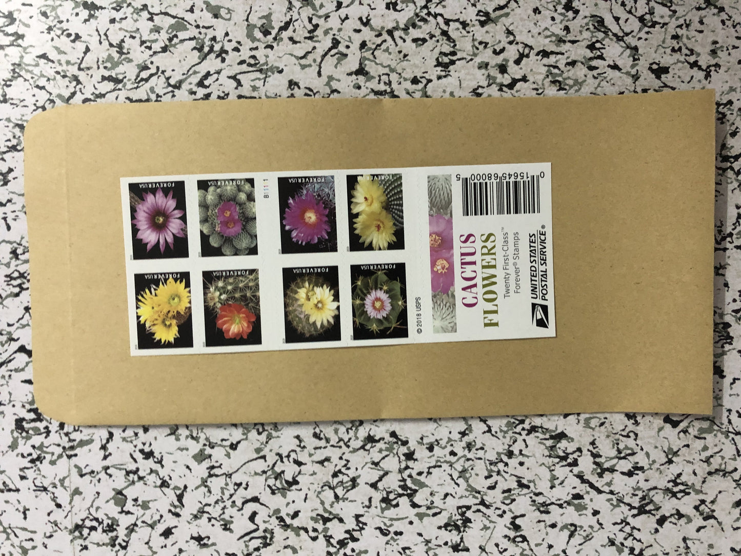 First-Class U.S. Flag Stamps with Cactus Flowers - 100pcs