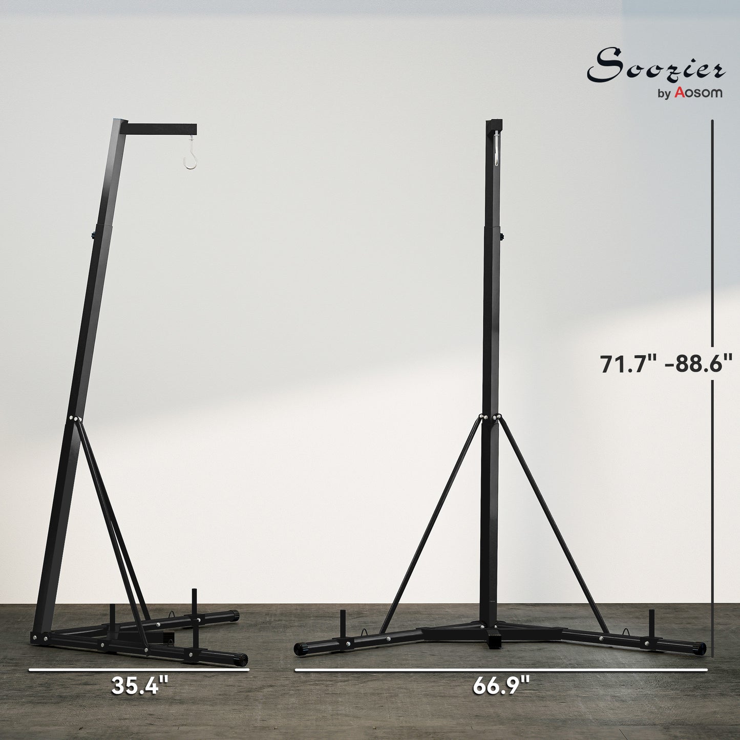 Adjustable Heavy Bag Stand - Foldable Free Standing Punch Bag Holder