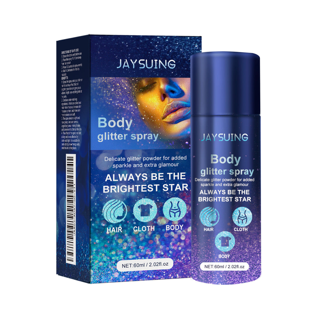 Brightening Glitter Facial Body Clavicle Hair Highlight Spray Evening
