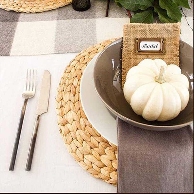 Water Hyacinth Coaster Set - Round Heat Insulation Drink Bowl Pads