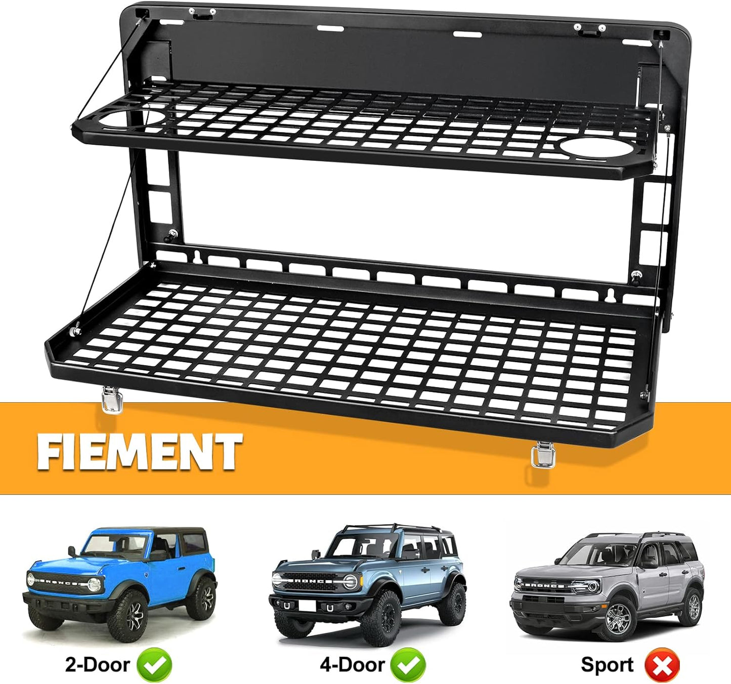 Tailgate Table Rear Foldable Cargo Shelf Aluminum Alloy Storage MOLLE