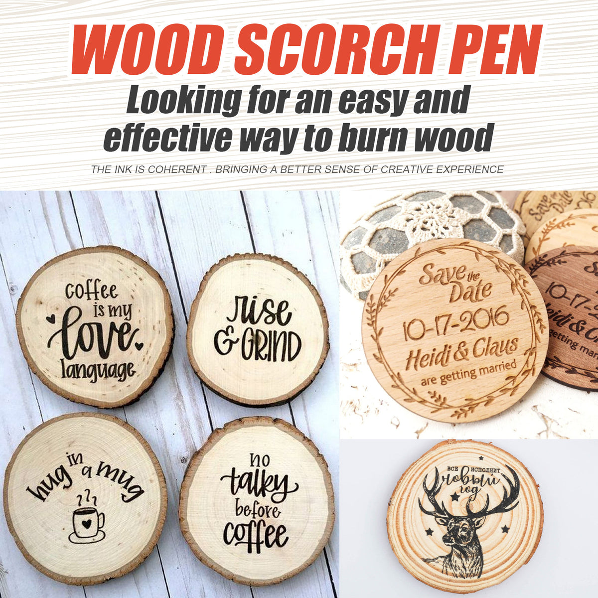 Wood Burning Pen Set for Kids DIY Pyrography - Custom Wood Marker Kit