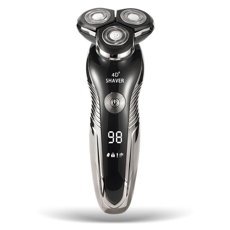 Rechargeable Digital Shaver with LED Display - Gun Gray