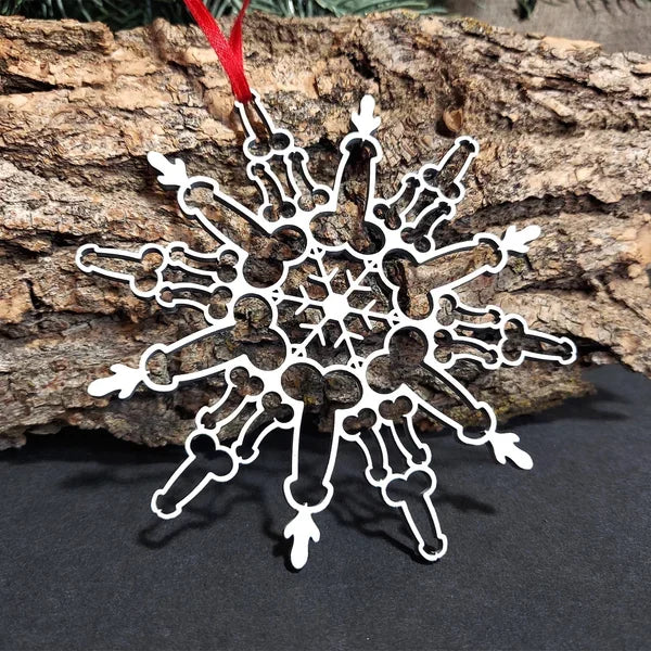 Christmas Tree Snowflake Pendant Decorations Set - Festive Holiday Decor