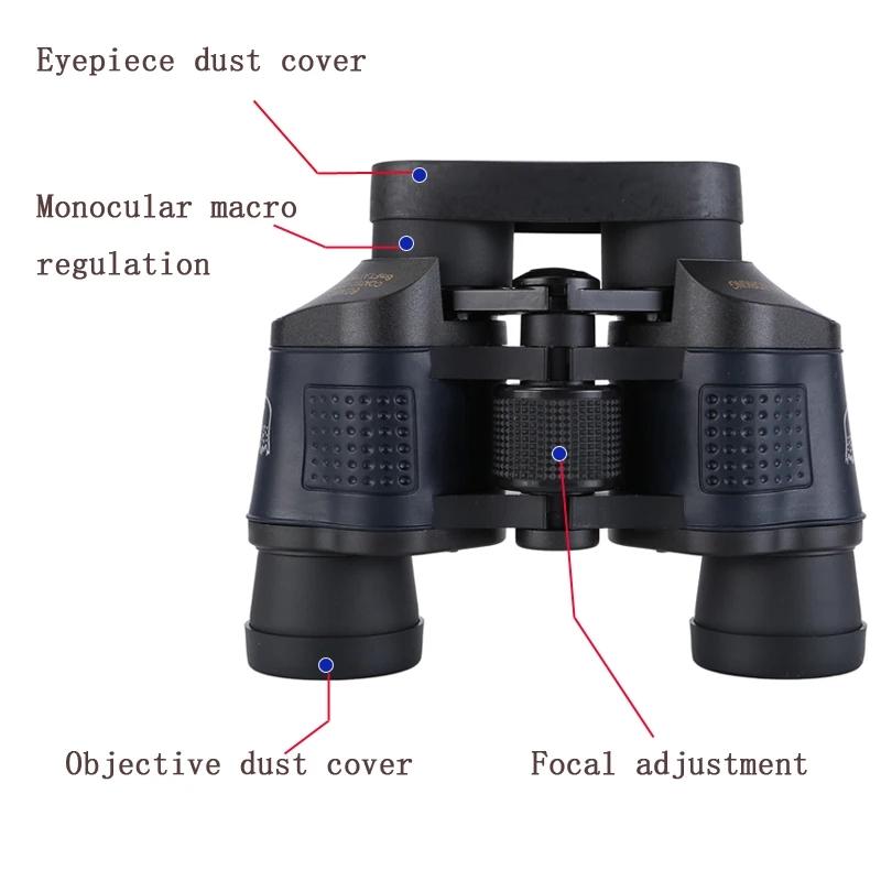 High-Power Binoculars for Bird Watching and Outdoor Sports - Black