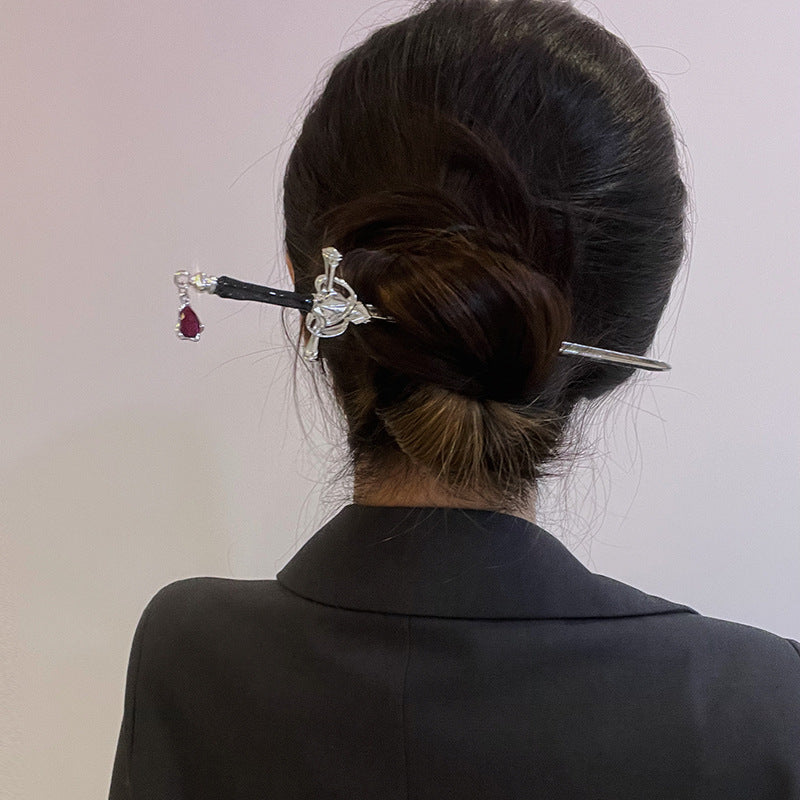 Sword Metal Hairpin - Chinese Punk Style Hair Accessory