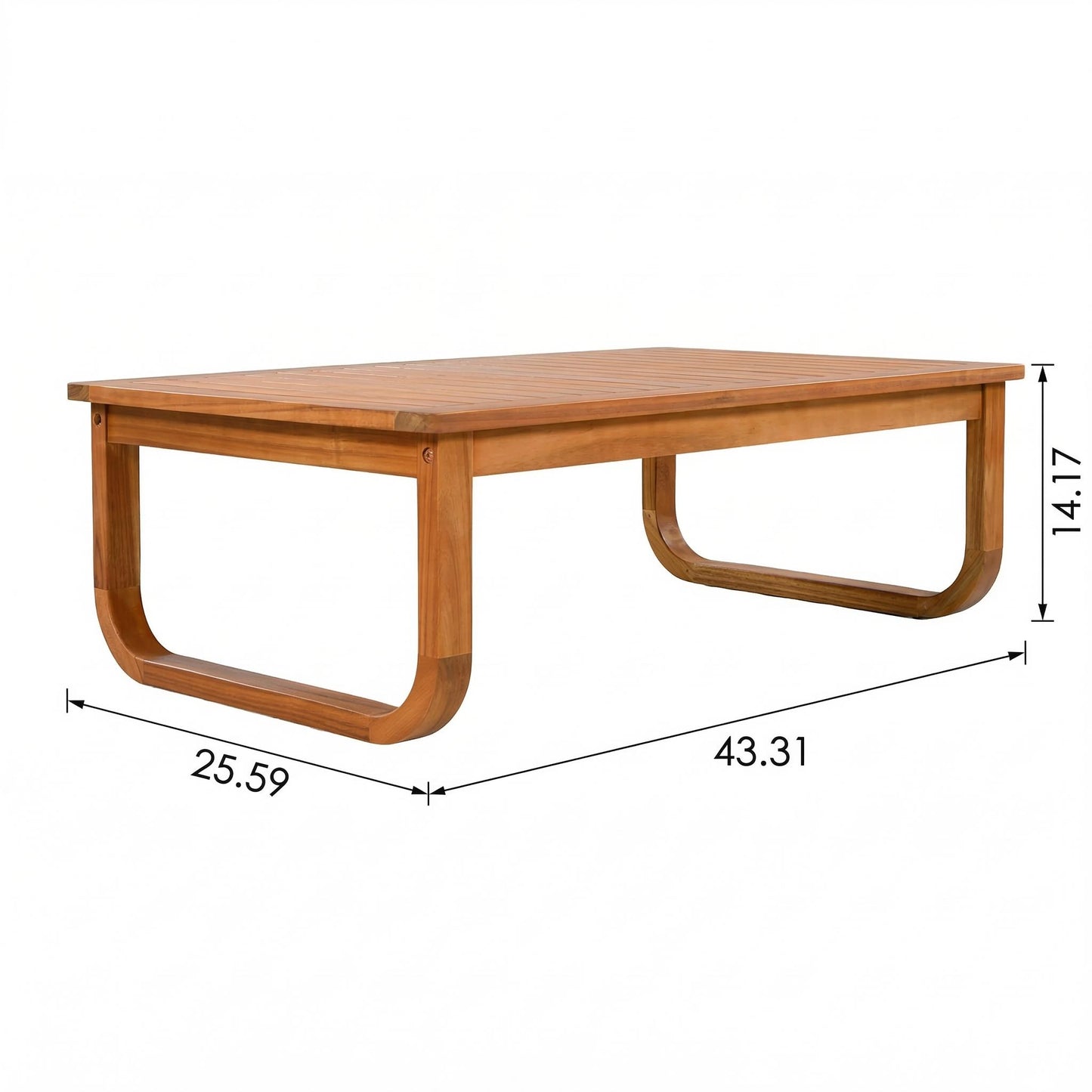 4-Piece Acacia Wood Outdoor Patio Furniture Set with Cushions