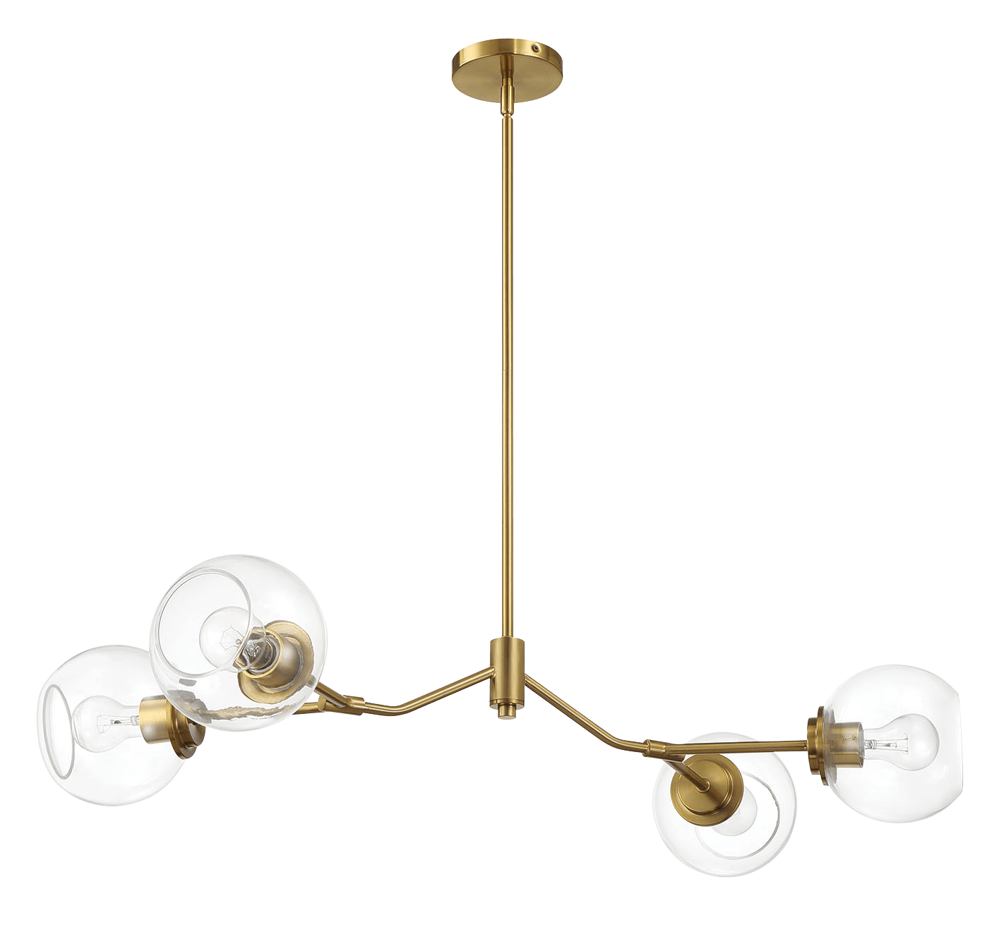 Jewel Four Lights Modern Farmhouse Chandelier Ceiling Hanging Light