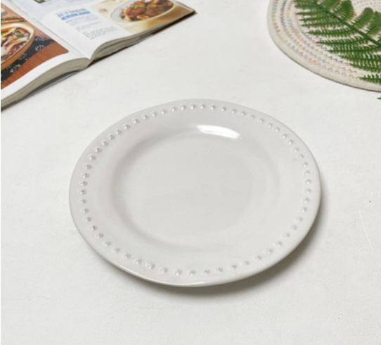 8-Inch Ceramic Plate Set for Kitchen Storage - Multiple Styles