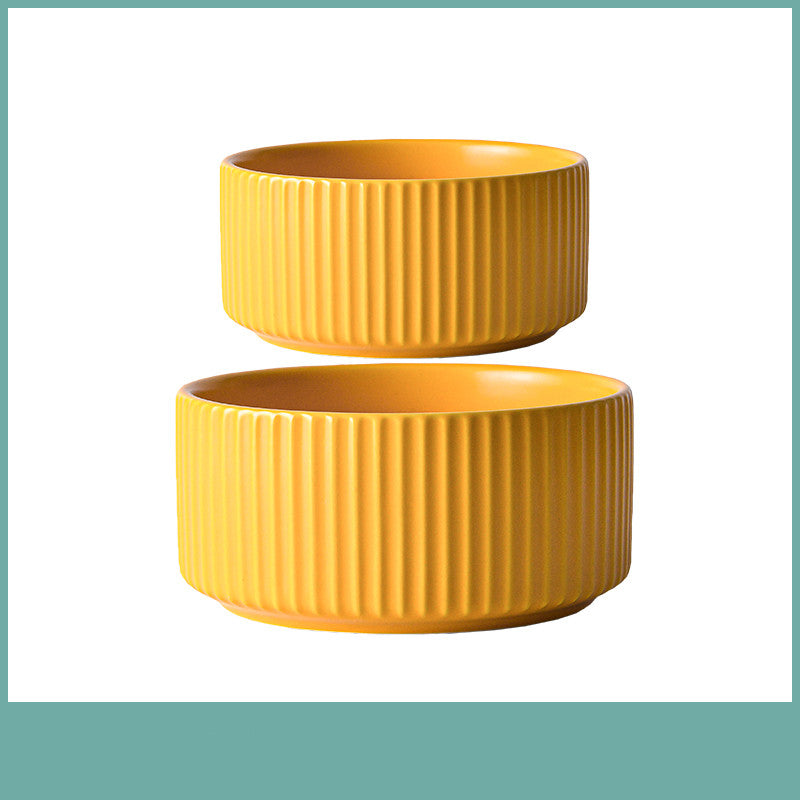 Ceramic Household Bowl Set - Food Safe, Solid Color, 6/8 Inch or Set