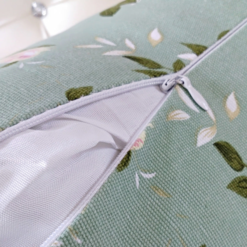 Leg Rest Pillow with Botanical Pattern - Home & Garden Cushion