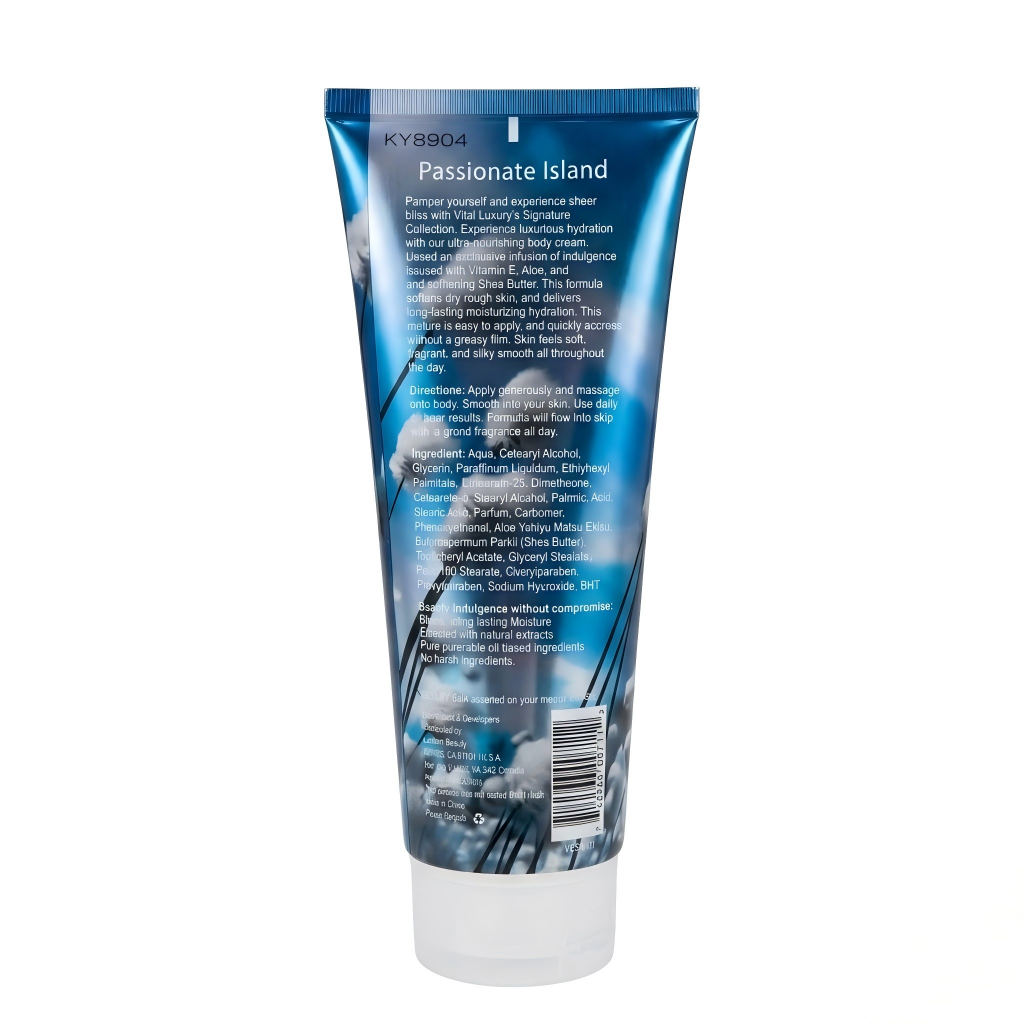 Passionate Island Moisturizing Body Cream - Shea Butter & Vitamin E, 8 oz
