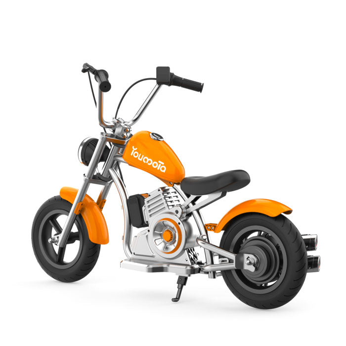 Kids Electric Motorcycle 12-Inch Ride On Toy - Orange