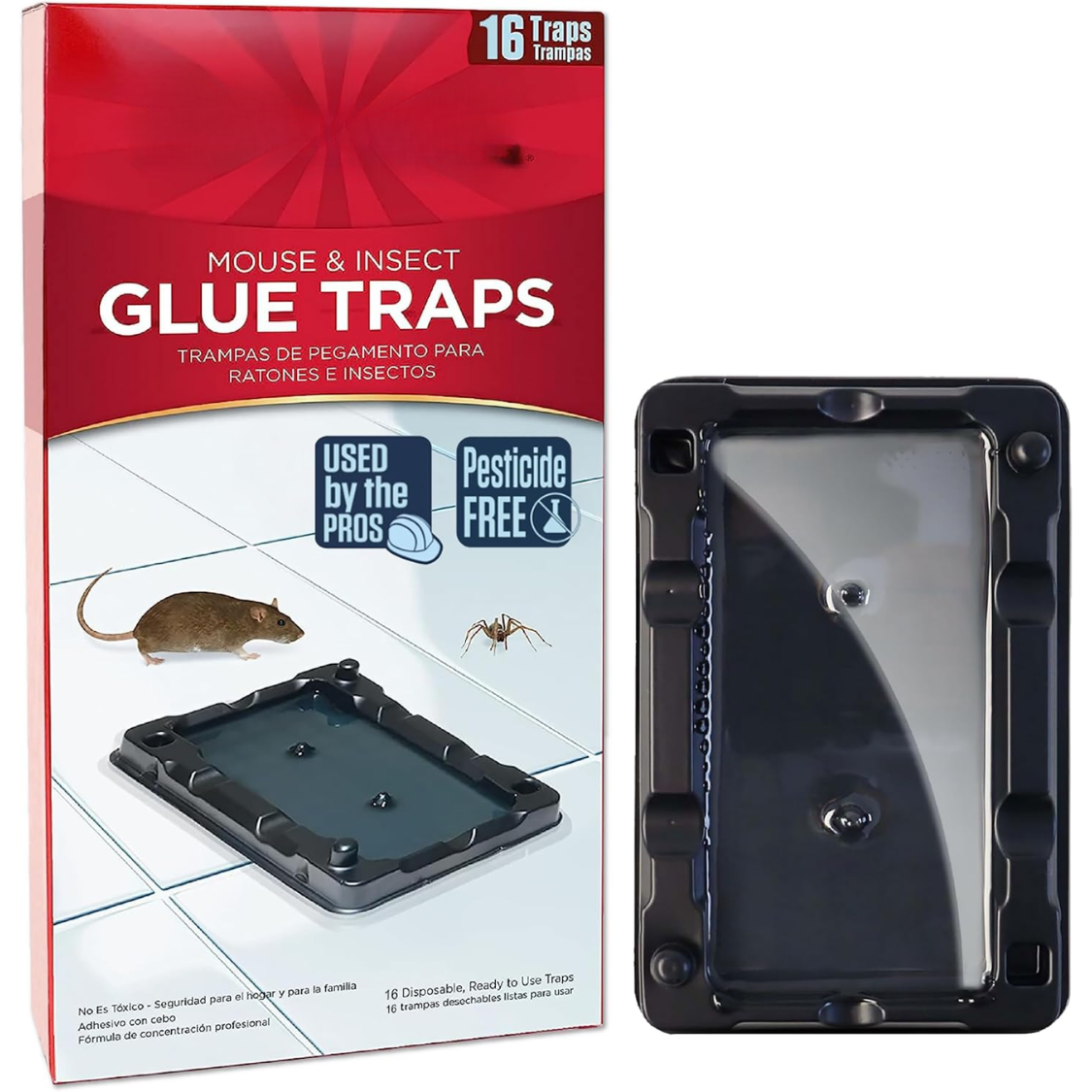 Heavy Duty Mouse & Insect Glue Traps - Pesticide Free Sticky Traps