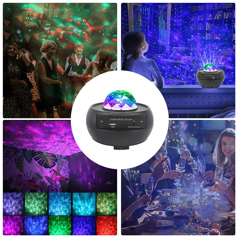 LED Starry Sky Projection Light with Voice Control for Indoor Decor