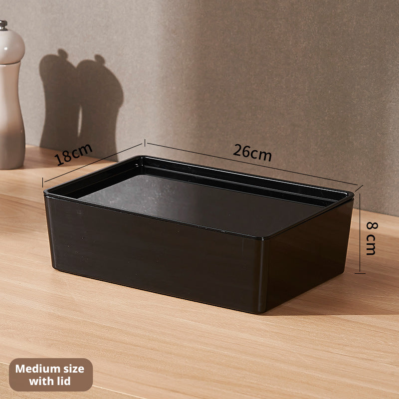 Pet Storage Box with Cover - White, Multi-Size Organizers for Pet Supplies
