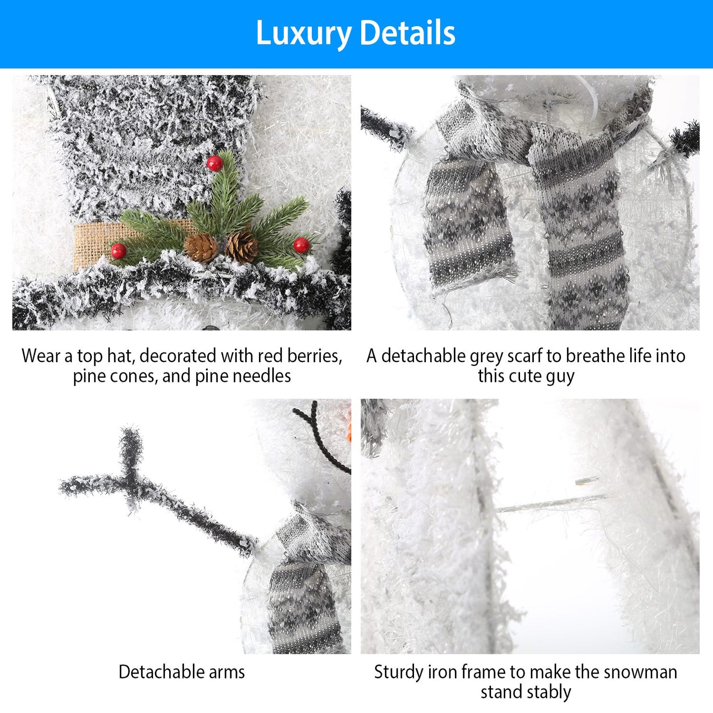 LED Christmas Snowman Decoration Light - Indoor & Outdoor