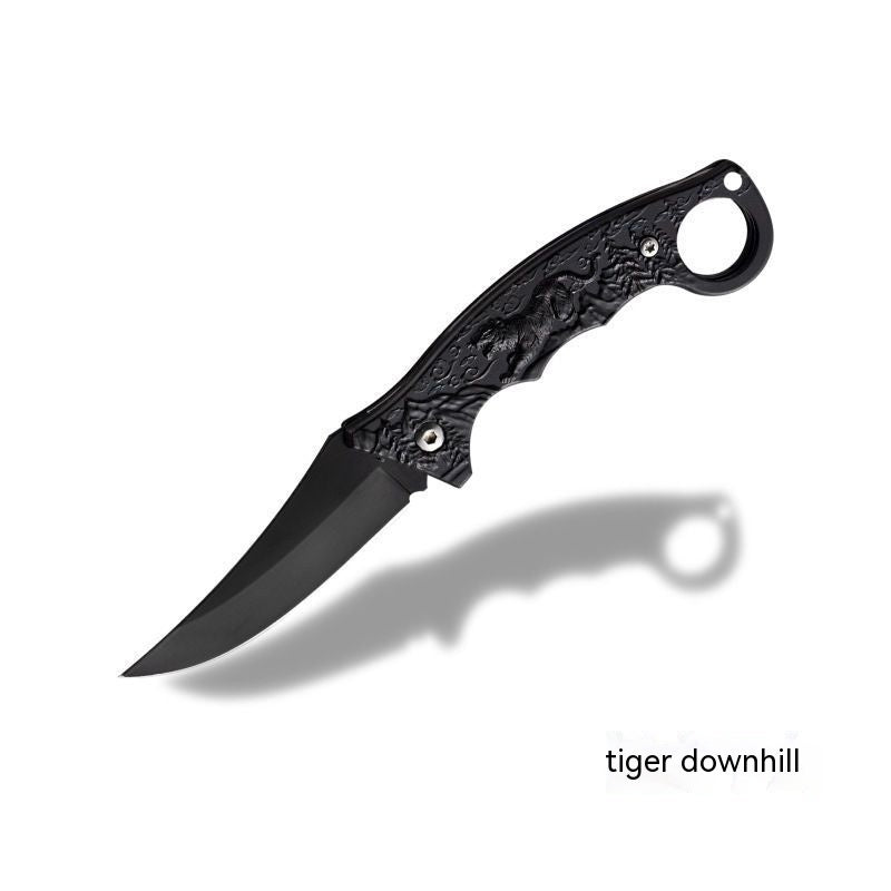 Portable Folding Survival Knife with Self-Defense and Cutter Features