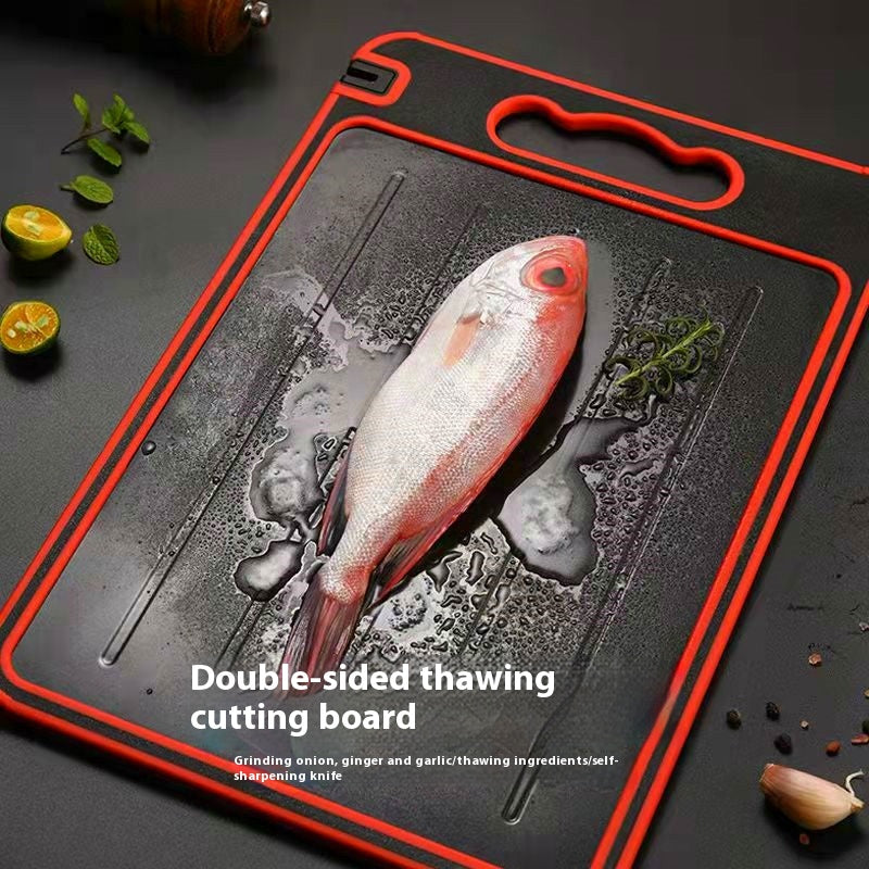 Double-Sided Cutting Board for Meat and Vegetables - Square, Multi-Functional Kitchen Tool