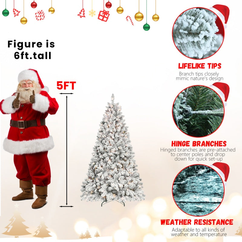 PVC Christmas Tree with Warm Lights and Pine Cones - Multiple Heights