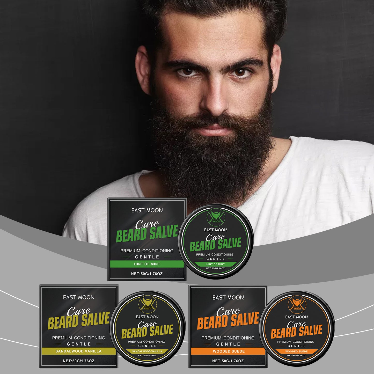 Men's Beard Care Nourishing Cream - Moisturizing & Gentle Cleaning, 50g