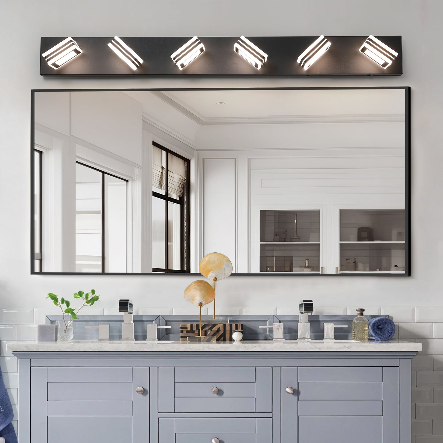 Modern 6-Light LED Vanity Light - Dimmable Wall Fixture