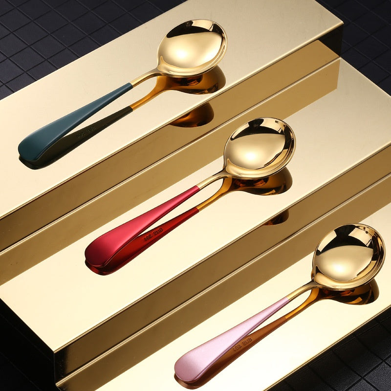 Stainless Steel Household Spoon 3.5mm Thickened Modern Kitchen Utensil