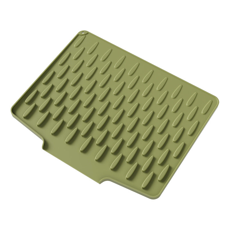 Silicone Drainage Mat for Kitchen Countertop Heat Insulation and Drying