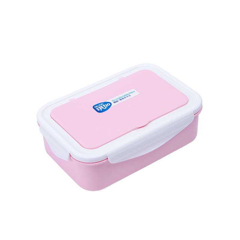 Microwave Lunch Box with Fruit Container, Food Grade PP, Multiple Colors