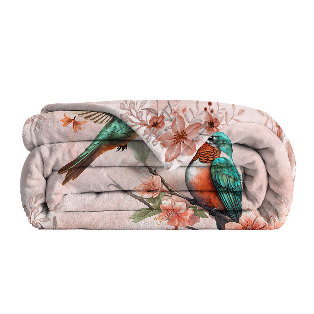 Multifunctional Floral Fleece Throw Blanket - Soft, Warm & Fluffy Outdoor & Home Use