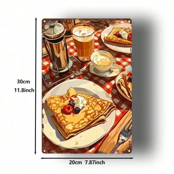 Metal Tin Wall Decoration - 20 cm x 20 cm Art Sign
