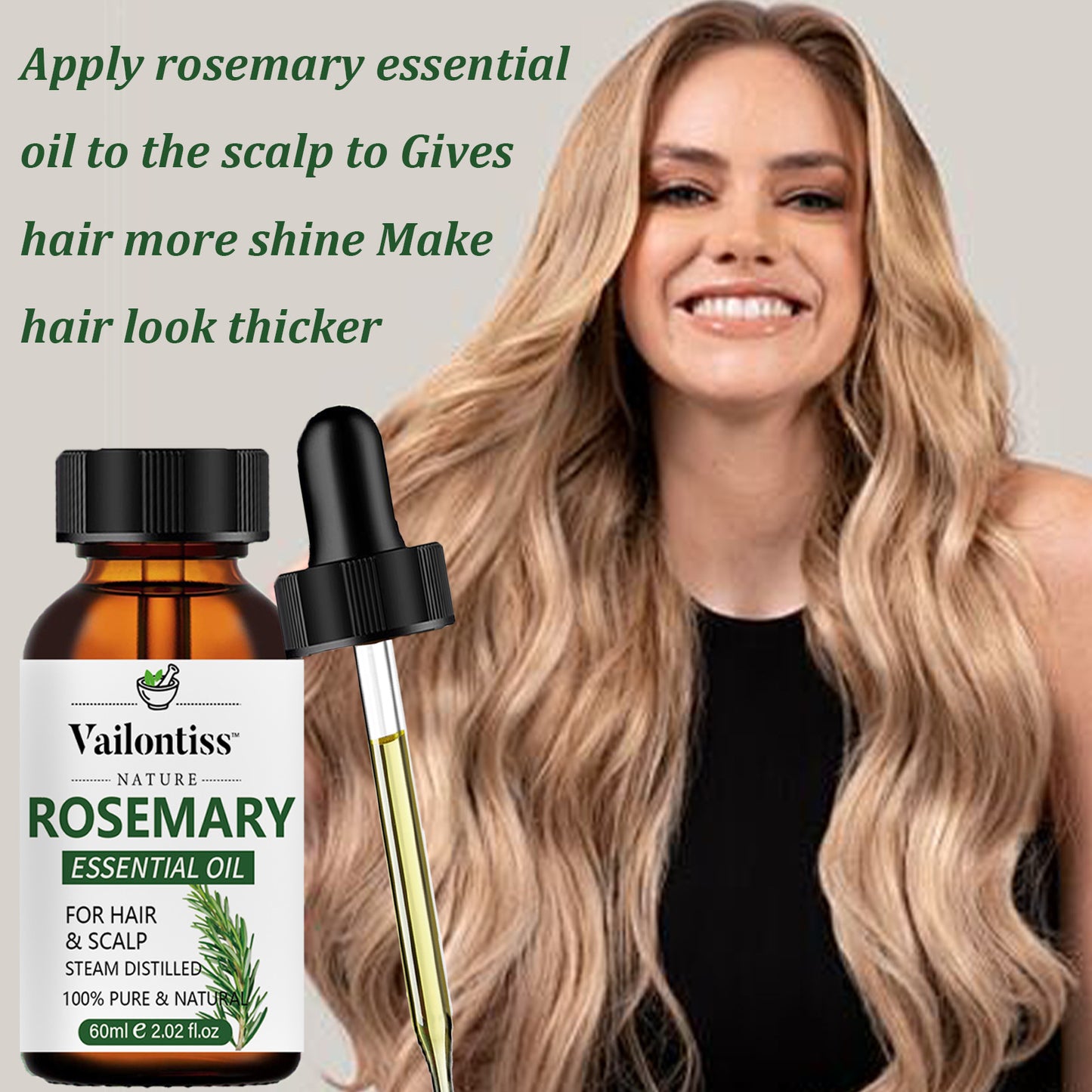 Rosemary Hair Growth Oil for Strengthening and Nourishing - 60ml