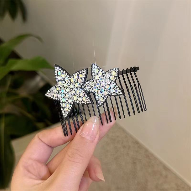 Star Hair Accessories Rhinestone Five-Pointed Star Hair Clip for Women Girls