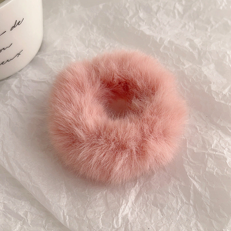 Cute Plush Elastic Hair Scrunchie - Soft Large Intestine Style Hair Band