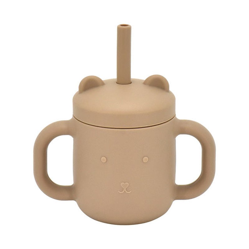 Leak-Proof Silicone Children's Drinking Cup with Straw and Suction Base