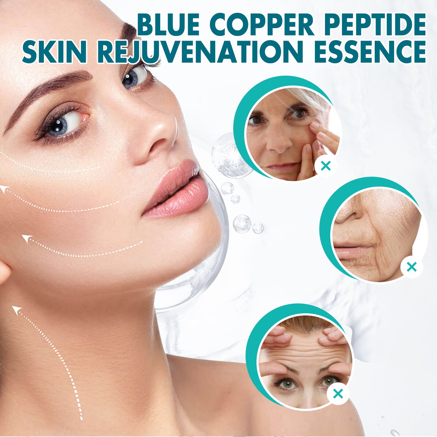 Blue Copper Peptide Facial Essence Capsules - Anti-Aging Skin Firming Serum