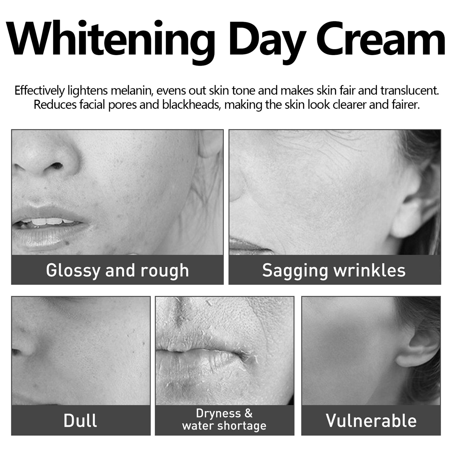 Whitening Day Cream with Hyaluronic Acid & Nicotinamide - 50g