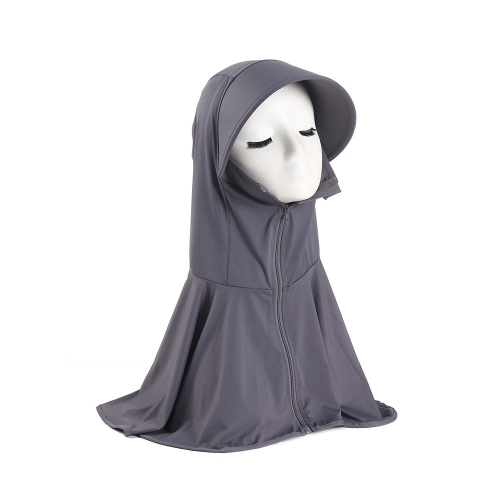 Women's UV Protection Hooded Face Mask Shawl