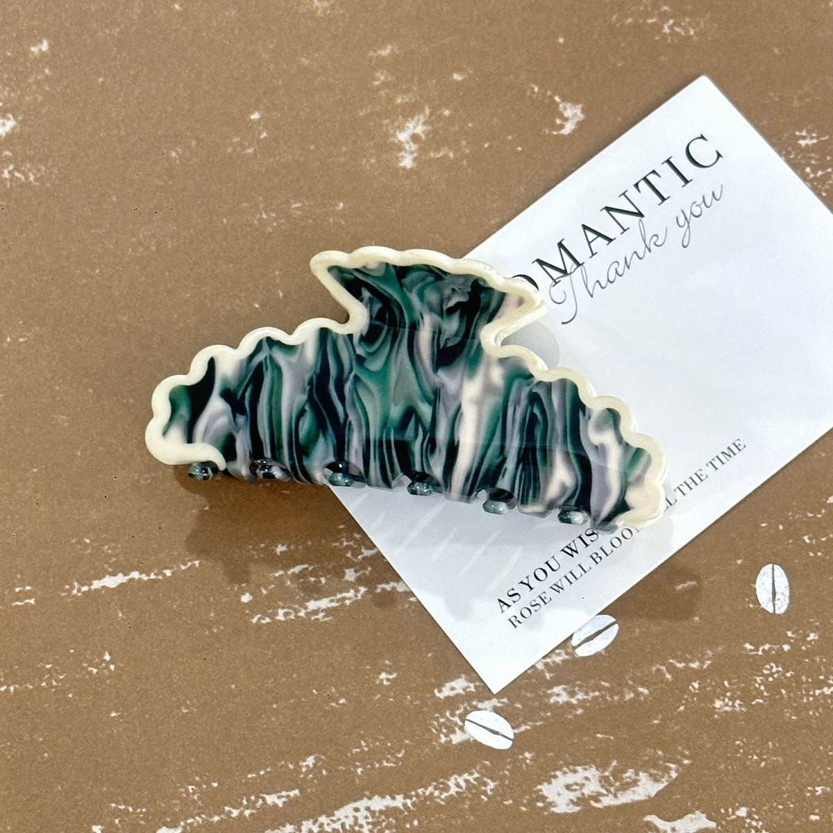 Acrylic Claw Clip with Spotted Pattern – Handmade Hair Accessory