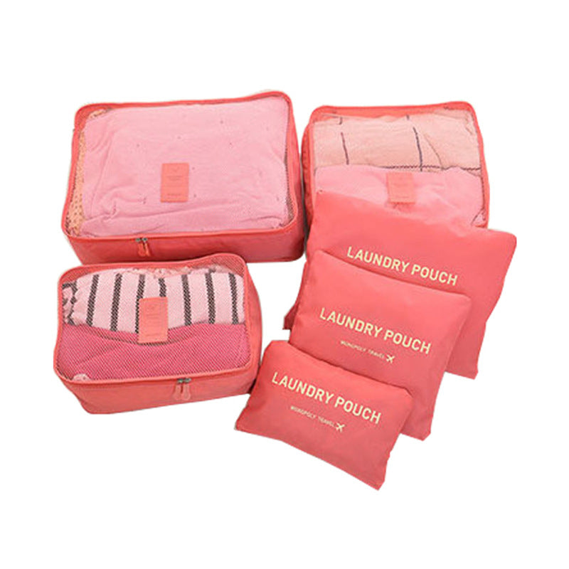 Six-Piece Travel Storage Bags Set - Organize Luggage & Clothing