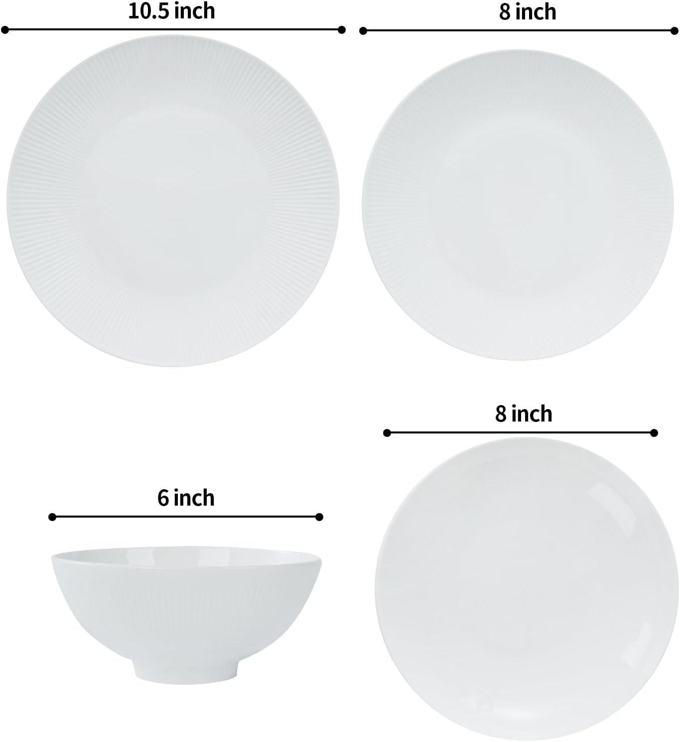 Dandilion 16-Piece Bone China Dinnerware Set - Service for 4